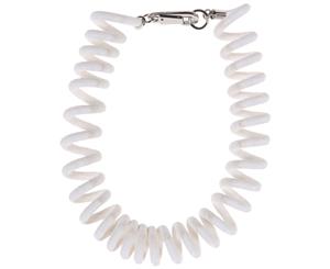 Kenzo Spiral Cord Necklace - White
