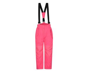 Mountain Warehouse Girls Ski Pants Snowproof Fabric with Part Elasticated Waist - Pink