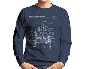 NASA Lunar Module Blueprint Men's Sweatshirt - Navy Blue