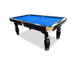 New! 8FT Slate Pool Billiard Table Solid Timber Sale Blue Felt