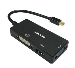 Volans (MDPHDV-4K) Mini DisplayPort to HDMI (4K) / DVI / VGA Converter