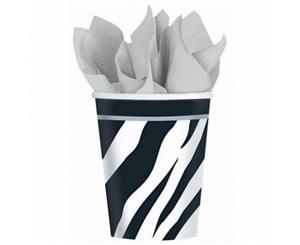 Zebra Print Cups Pack of 18