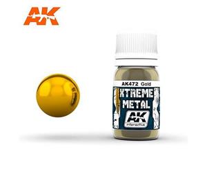 AK Interactive AK472 Xtreme Metal Gold Paint 30mL