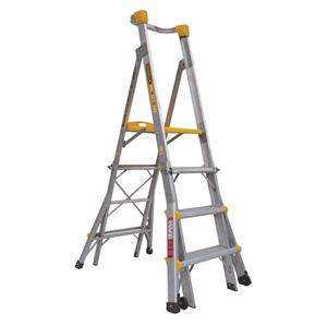 Gorilla Adjustable Platform Ladder 150Kg Industrial