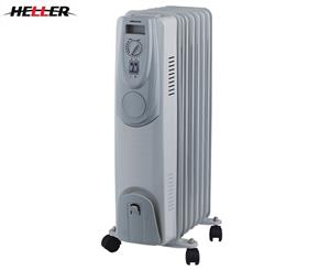 Heller 1500W Electric Portable 7-Fin Oil Heater - White