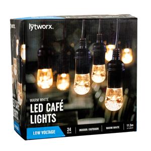 Lytworx Warm White Caf Steady Low Voltage Light Party - 24 Pack