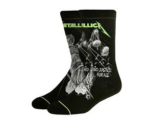 Metallica Socks And Justice For All Album Band Logo Official Mens - Black