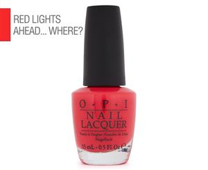 OPI Nail Lacquer 15mL - Red Lights Ahead... Where