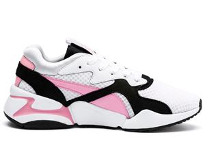 Puma Women's Nova 90's Bloc Sneakers - White/Pale Pink