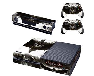REYTID Console Skin / Sticker + 2 x Controller Decals & Kinect Wrap Compatible with Microsoft Xbox One - Full Set - Batman Knight - Black