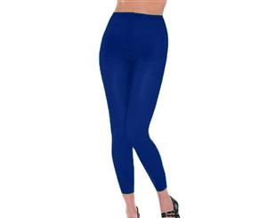 Women's Footless Tights Colourful Dance Hosiery Stockings - Blue