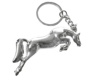 3D Key Ring - Show Jumper Silver Quality Key Chain - Silver