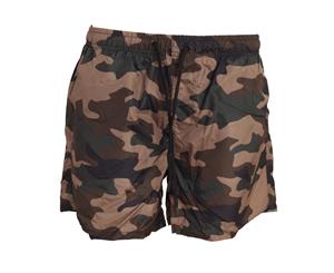 Brave Soul Mens Camouflage Print Swim Shorts (Khaki Camo) - SWIM650