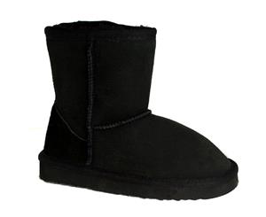 Eastern Counties Leather Childrens/Kids Charlie Sheepskin Boots (Black) - EL127