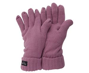 Floso Ladies/Womens Thinsulate Winter Knitted Gloves (3M 40G) (Pink) - GL195