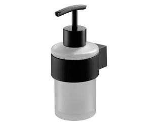 Liquid Soap Tempered Glass Dispenser Bathroom Black Powder Coated Zamak