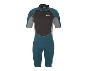 Mountain Warehouse Mens Wetsuit Neoprene with Flatlock Seams and Easy Glide Zip - Blue