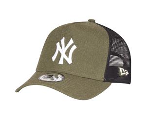 New Era Adjustable Trucker Cap - HEATHER NY Yankees olive - Olive