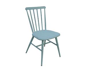 Replica Windsor Stackable Outdoor Dining Chair In Antique Blue - Antique Blue - Outdoor Aluminium Chairs