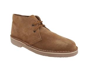 Roamers Mens Real Suede Unlined Desert Boots (Sand) - DF111