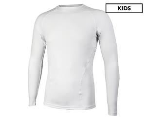Russell Athletic Boys' Compression Long Sleeve Training T-Shirt - White