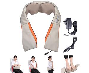 Shiatsu Vibration Massage Heating Cushion Massager Neck Shoulder Arm Leg Orange