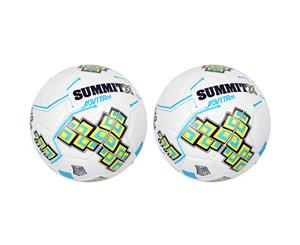 2PK Summit ADV1 Size 5 Trainer Soccer Ball/Football White Sport Indoor/Outdoor