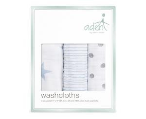 Aden Washcloth - Dappers Stars Blue 3 pack by Aden+Anais