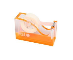 ColourHide GLO 25mm Tape Core Office Dispenser/Holder w/ Rubberised Feet Orange
