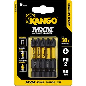Kango 50mm PH2 Impact MXM Fasteners - 5 Pack