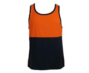 Men's Hi Vis Singlet Micro Mesh Shirt - Orange