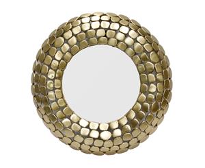 STONE Large 61cm Round Wall Mirror - Matte Brass