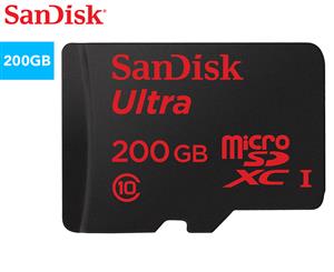 SanDisk 200GB Ultra MicroSDXC UHS-I Class 10 Memory Card