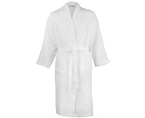 Towel City Waffle 220 Gsm Bath Robe / Towel (White) - RW1595