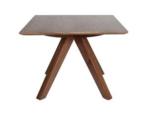 Amber Collection | Square Wood Side Table - Walnut