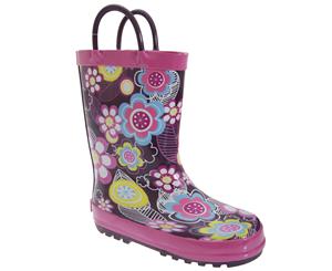 Cotswold Childrens Puddle Boot / Girls Boots (Flower) - FS2218