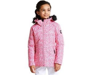 Dare 2b Girls Entrust II Polyester Waterproof Breathable Coat Jacket - Cyber Pink