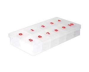 Empty Nail Tip Box Plastic Clear Storage Compartment