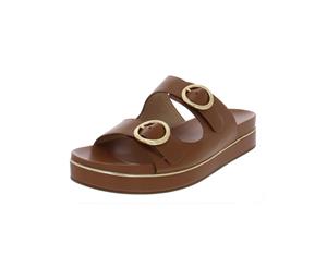 MICHAEL Michael Kors Womens Estelle Leather Slip On Slide Sandals