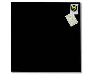 Naga 100x100cm Wall Mountable/Magnetic/Magnets Glass Board Home/Office Black