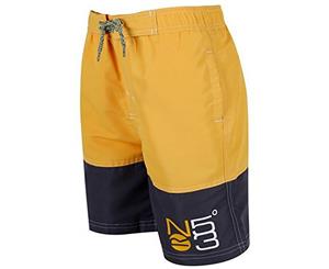 Regatta Great Outdoors Childrens Boys Shaul Swimming Shorts (Old Gold/Iron) - RG3191