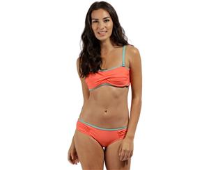 Regatta Womens/Ladies Aceana Bikini Brief Ruch Detail Swimwear Bottoms - Neon Peach