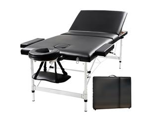 RelaxPro 70CM Massage Table 3 Fold Portable Aluminium Beauty Bed Therapy Waxing
