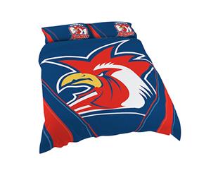 Sydney Roosters NRL Logo Design Quilt Doona Cover - Double Size