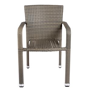 Tusk Living Aluminium And Wicker Cafe Chair