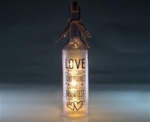 Wishlight 'Love' Bottle Light - Clear