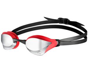 Arena Adult Racing Goggles Cobra Core Mirror Silver/Red/Black