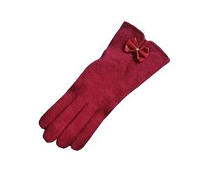 Eastern Counties Leather Womens/Ladies Geri Wool-Blend Gloves (Wine) - EL175