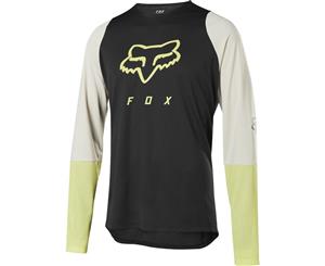 Fox Defend Foxhead TruDri LS Jersey Black/Yellow 2020
