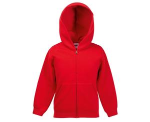 Fruit Of The Loom Kids Unisex Premium 70/30 Hooded Sweatshirt / Hoodie (Red) - RW3164